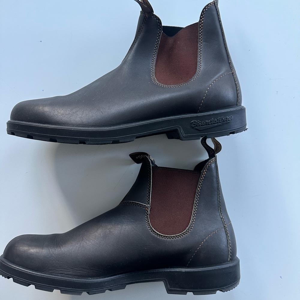 #500 MEN'S ORIGINALS CHELSEA BOOTS - STOUT BROWN SZ14 Blundstone